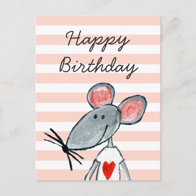 Carte Postale Aimer la souris (Devant)