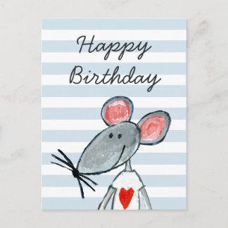 Carte Postale Aimer la souris