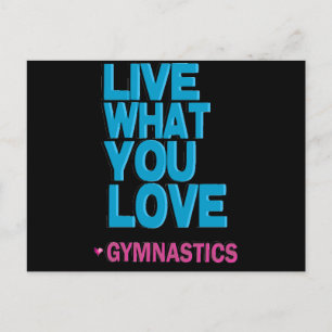 Carte Postale Aimer les cadeaux de gymnastique