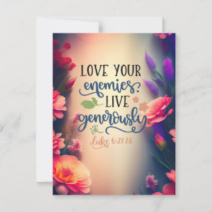 Carte Postale Aimez vos ennemis