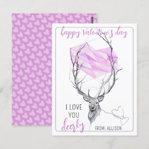 Carte Postale Aimez-vous adorable Coeur rose Véntines jour