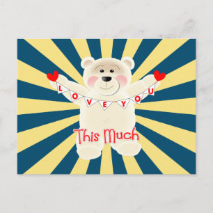 Carte Postale Aimez-Vous "Tant" Mignonne Ours En Conflit