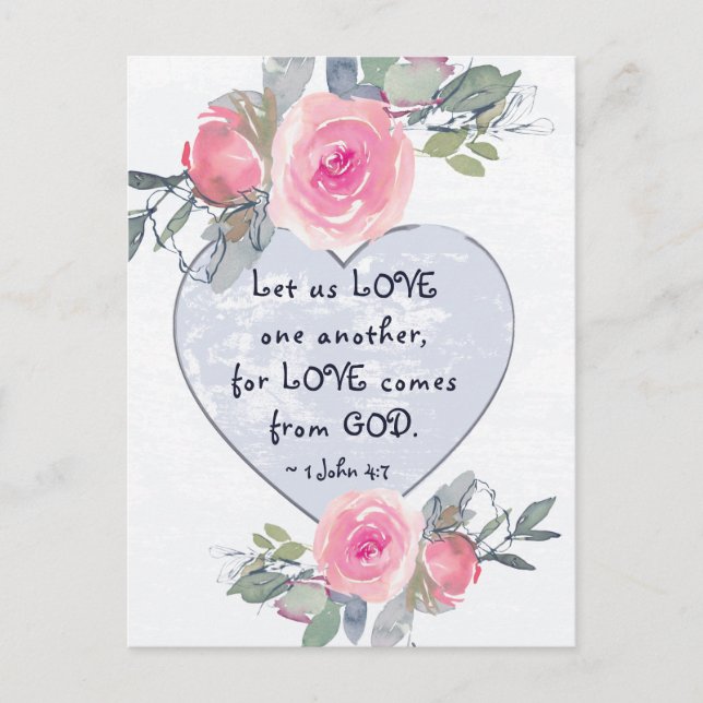 Carte Postale Aimons-nous une autre Bible Saint Valentin (Devant)