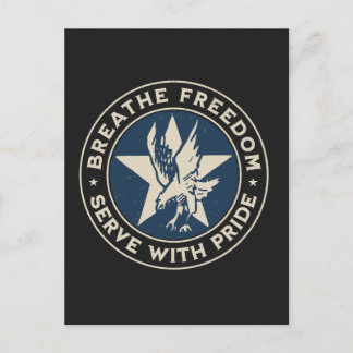 Carte Postale Air Force - Breathe freedom, serve with pride.