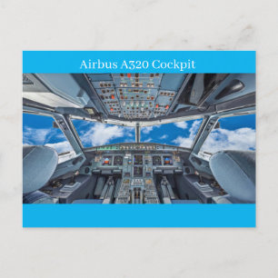 Carte postale Airbus A320 Cockpit