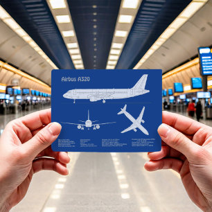 Carte Postale Airbus A320 - Plans de dessin de plan d'avion ABD