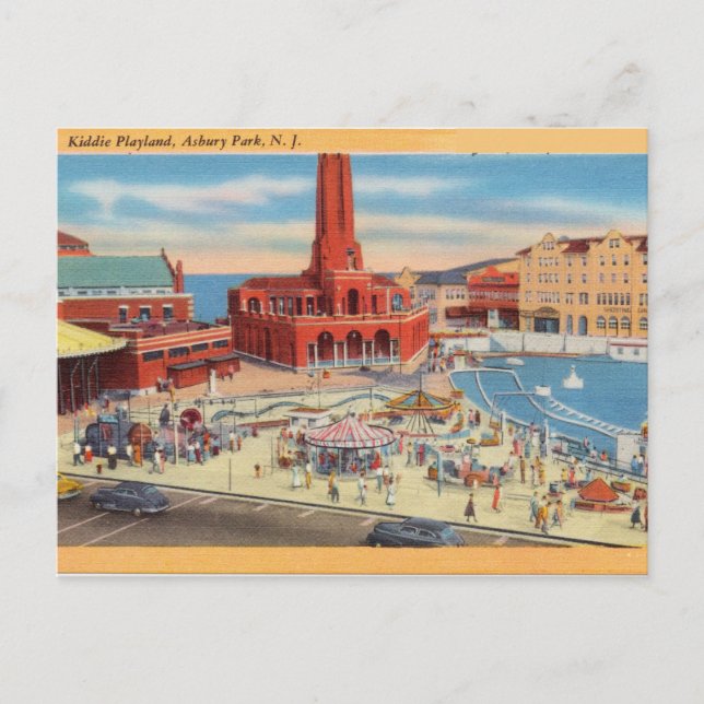Carte Postale Aire de jeu pour enfants, Asbury Park, New Jersey (Devant)