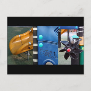 Carte postale aire de jeu pour enfants de composit