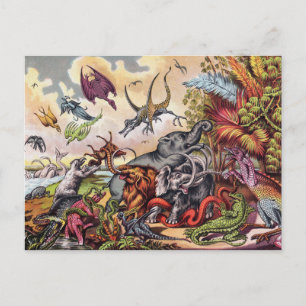 Carte postale aire de jeu préhistorique