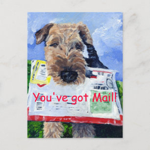Carte postale Airedale Terrier !