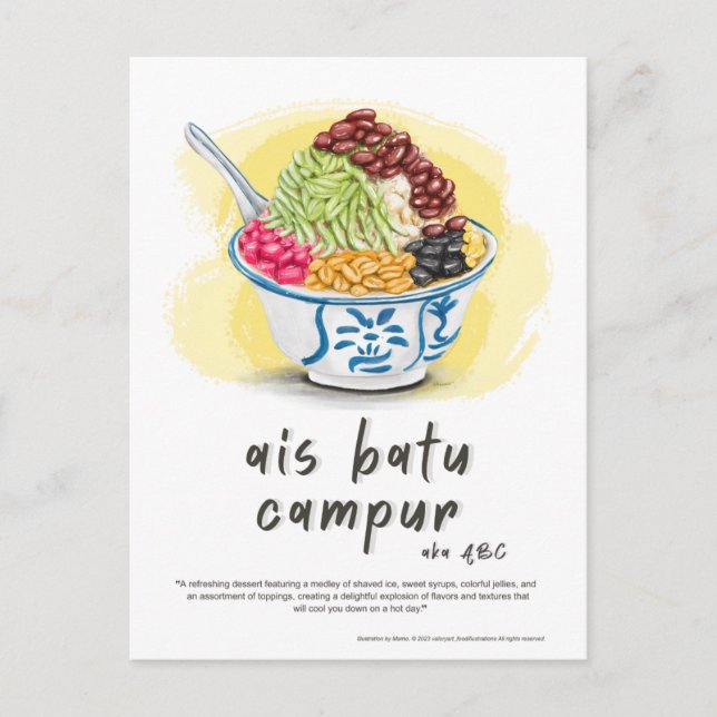 Carte Postale Ais Batu Campur ABC Malaysia (Devant)