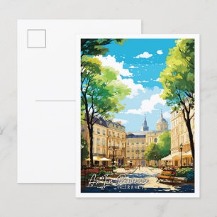 Carte Postale Aix En Provence France illustration de voyage vint