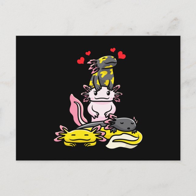 Carte Postale Ajolote Kawaii (Devant)