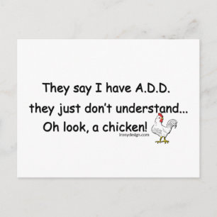 Carte Postale AJOUTER Humour poulet