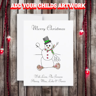 Carte Postale Ajouter l'oeuvre de votre enfant à ce Noël