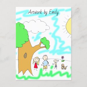 Carte Postale Ajouter l'oeuvre de votre enfant à cette oeuvre