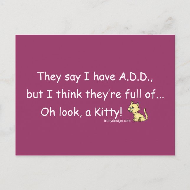 Carte Postale AJOUTER plein d'Humour Kitty (Devant)