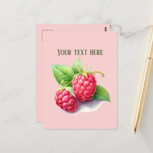 Carte Postale Ajouter un message à la framboise
