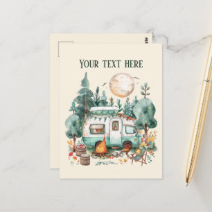 Carte Postale Ajouter un message aux amoureux du camping