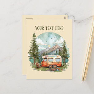 Carte Postale Ajouter un message aux amoureux du camping
