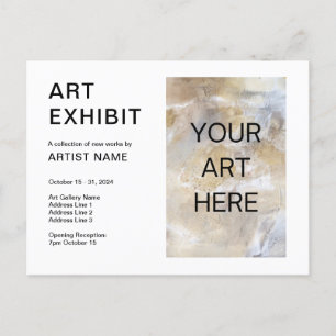 Carte Postale Ajouter une photo personnalisée Art Exposition Inv