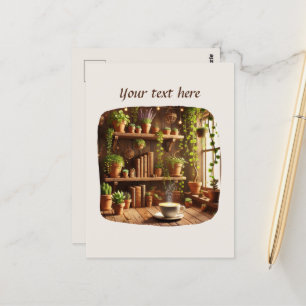 Carte Postale Ajouter votre café texte