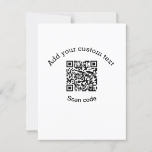 Carte Postale Ajouter votre entreprise de code QR d'analyse de t