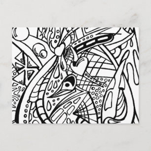 Carte Postale Ajouter votre ligne Color BW2 Color Me