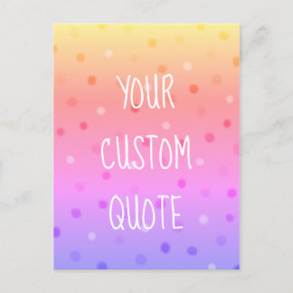 Carte Postale Ajouter Votre Propre Citation Positive Happy Abstr
