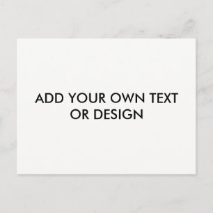 Carte Postale Ajouter votre propre texte ou votre propre design,