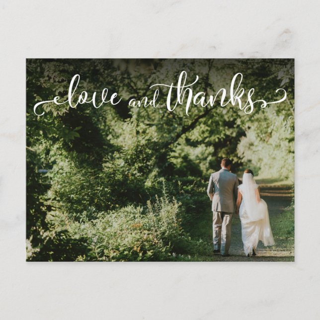 Carte Postale Ajoutez votre photo Mariage, l'amour élégant et me (Devant)