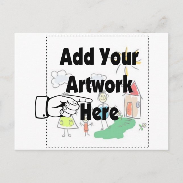 Carte Postale Ajoutez votre propre oeuvre d'art ou l'oeuvre d'en (Devant)