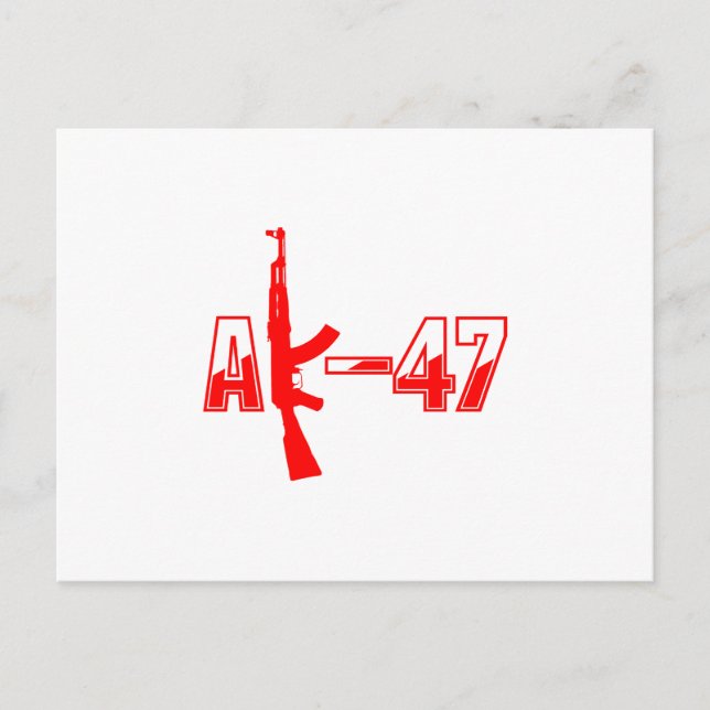 Carte Postale AK-47 AKM Assault Rifle Logo Red.png (Devant)