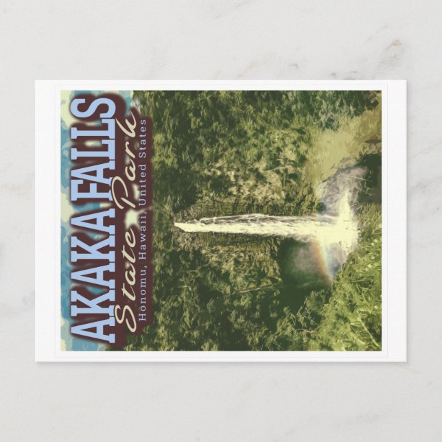 CARTE POSTALE AKAKAKA FALLS STAPARK - HONOMU HAWAII US (Devant)