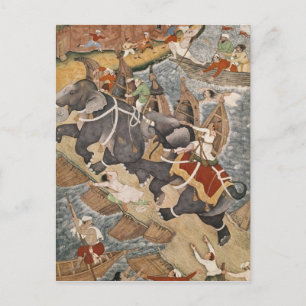 Carte Postale Akbar attaque l'éléphant sauvage, Hawa'i