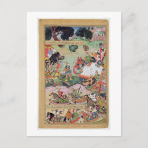 Carte Postale Akbar receiing the drums and standards capturved f
