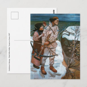 Carte Postale Akseli Gallen-Kallela - La venge de Joukahainen