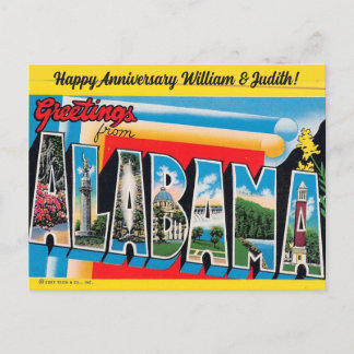 Carte Postale Alabama Greeting All Occasion Postcard