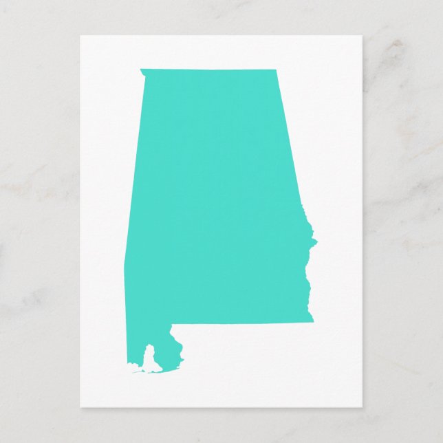 Carte Postale Alabama Turquoise (Devant)