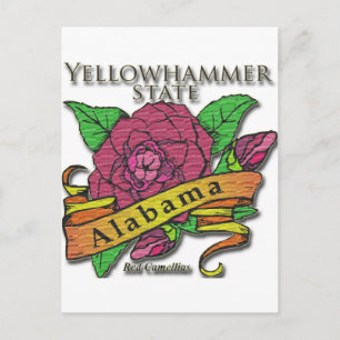 Carte Postale Alabama Yellowhammer State Camellias