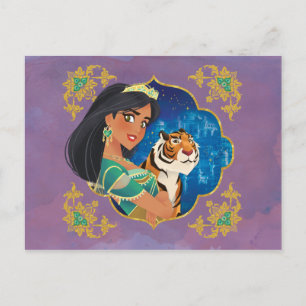 Carte Postale Aladdin Graphisme Bijou Jasmine Et Raja