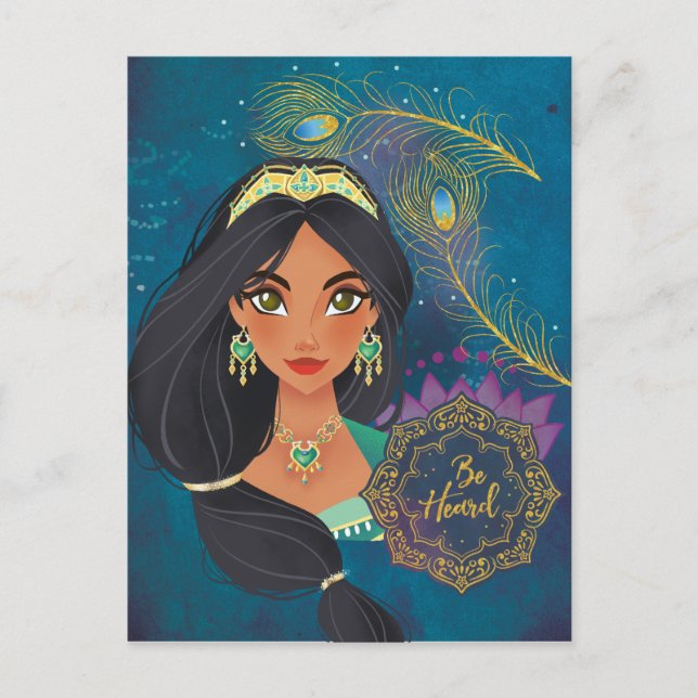 Carte Postale Aladdin | Jasmine "Soyez entendu" (Devant)