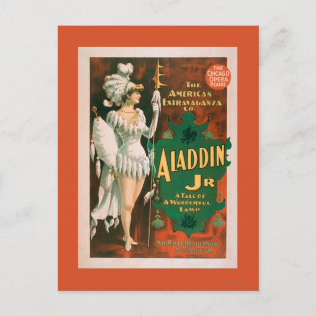 Carte Postale Aladdin Jr. Conte d'un merveilleux théâtre de lamp (Devant)