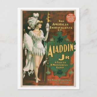 Carte postale "Aladdin Jr" Théâtre Vintage