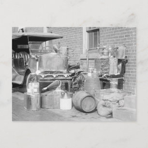 Carte Postale Alambic de moonshine confisqué, 1922