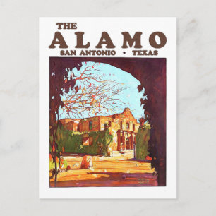 Carte Postale Alamo, forteresse, San Antonio, Texas, vintage