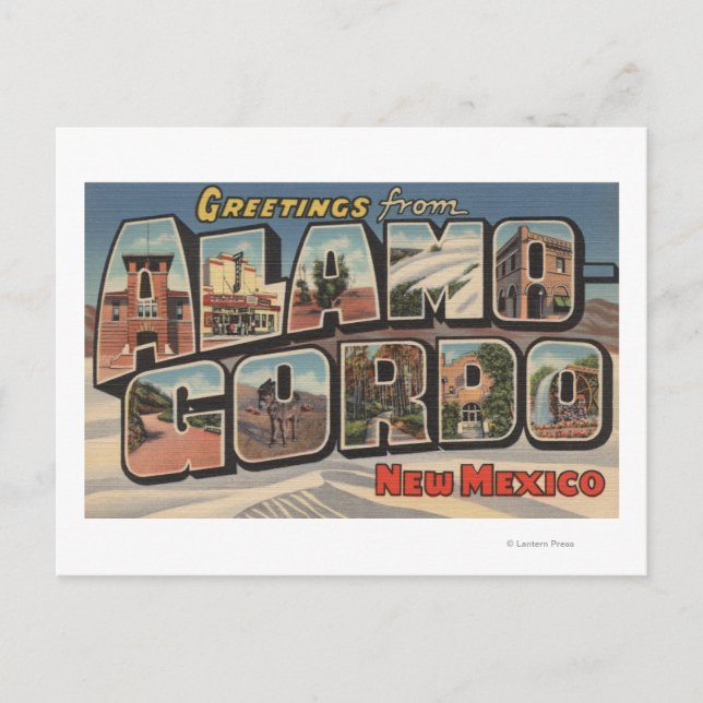 Carte Postale Alamongordo, Nouveau-Mexique - Scènes de grandes l (Devant)