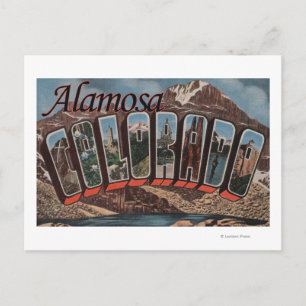 Carte Postale Alamosa, Colorado - Scènes de grandes lettres