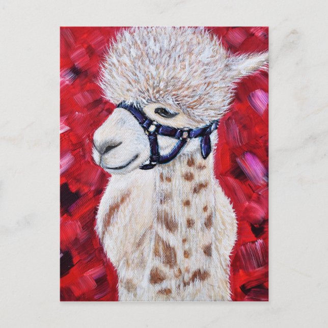 Carte Postale Alan the Alpaca Peinture (Devant)