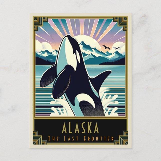 Carte Postale Alaska | Art déco (Devant)